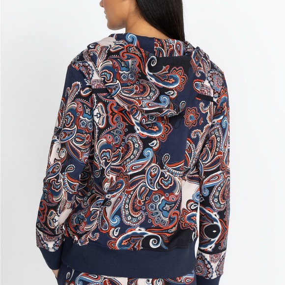 Johnny Was Multicolor Paisley Hoodie and Joggers Set - Picture 2 of 7